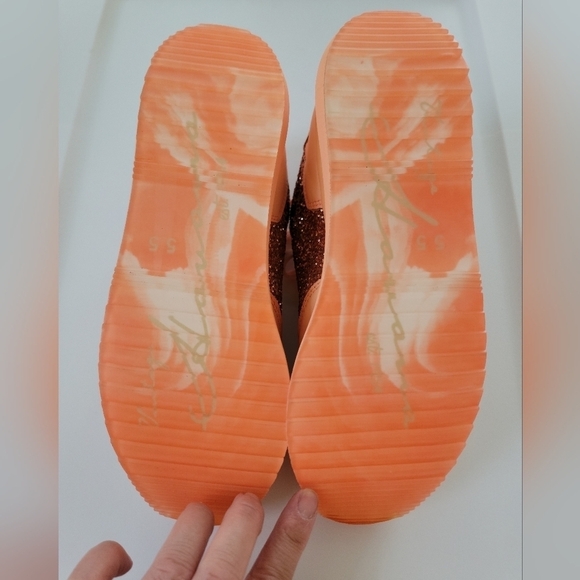 NWOT Vintage Havana Ladies Splendid Glitter Lace Up Leather Sneakers - Picture 5 of 11